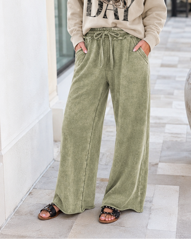 Your Everyday Washed Wide Leg Lounge Pants